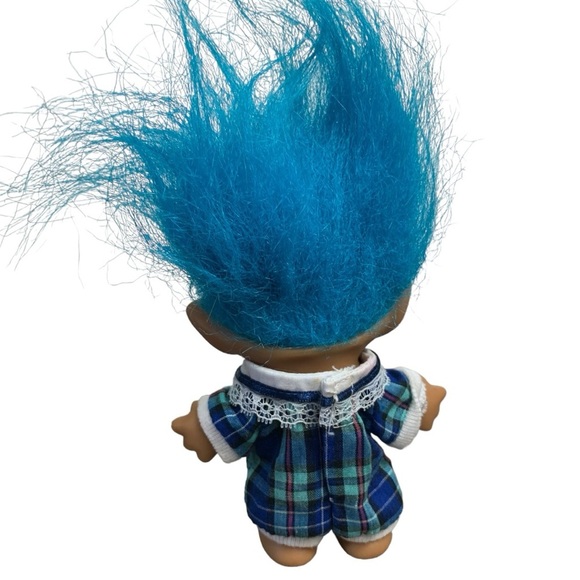Vtg Ace Novelty Treasure  Troll Doll Blue hair Star Jewel Eyes Wishstone Gem 90s - Picture 5 of 8